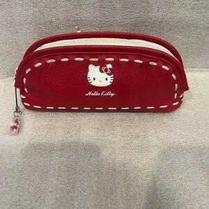 Vintage 2005 Sanrio Red Hello Kitty Pencil/ Makeup  Bag